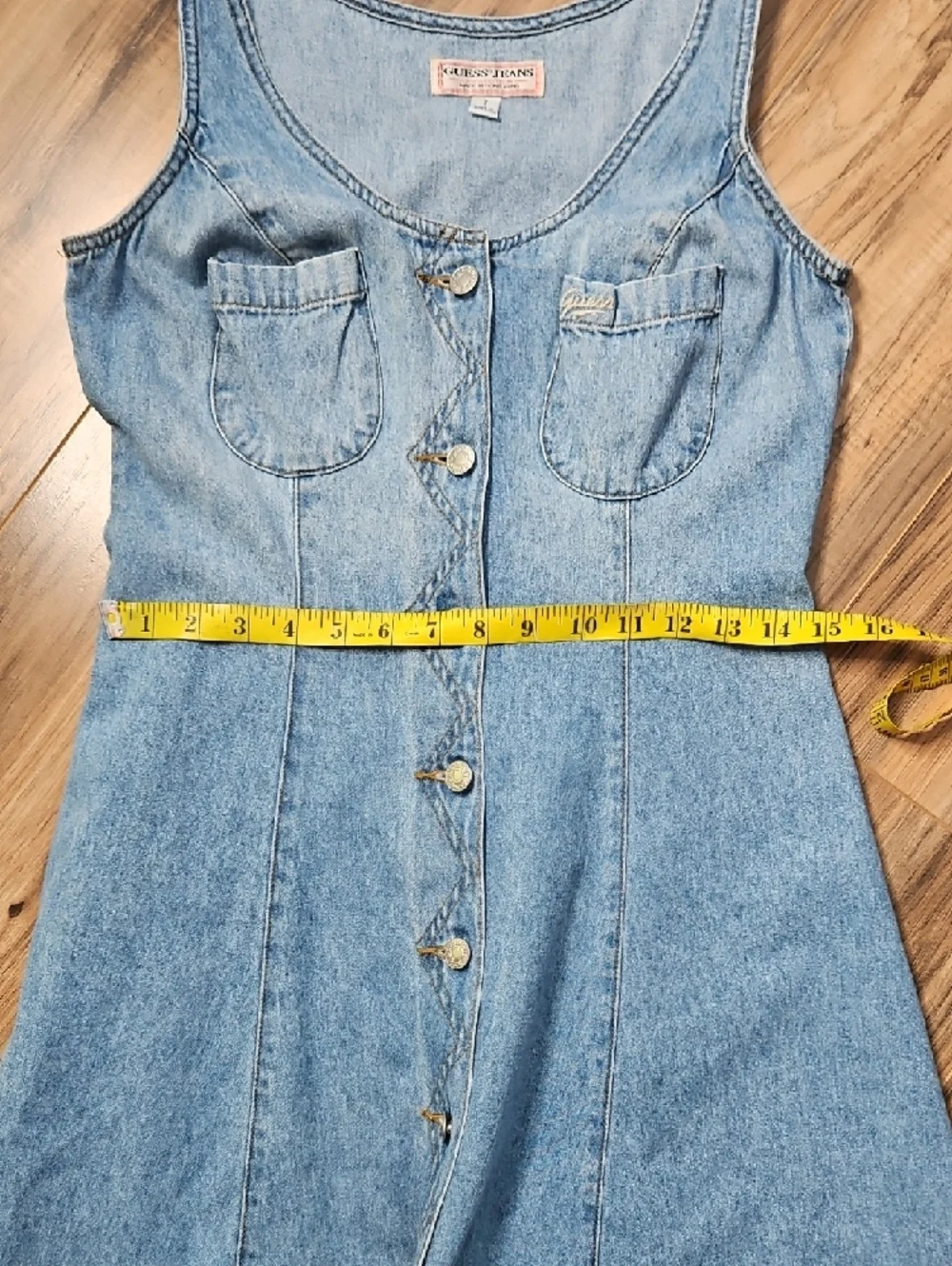 Guess Light Blue Denim Tank Dress Size 7 Or Small - Picture 7 of 10